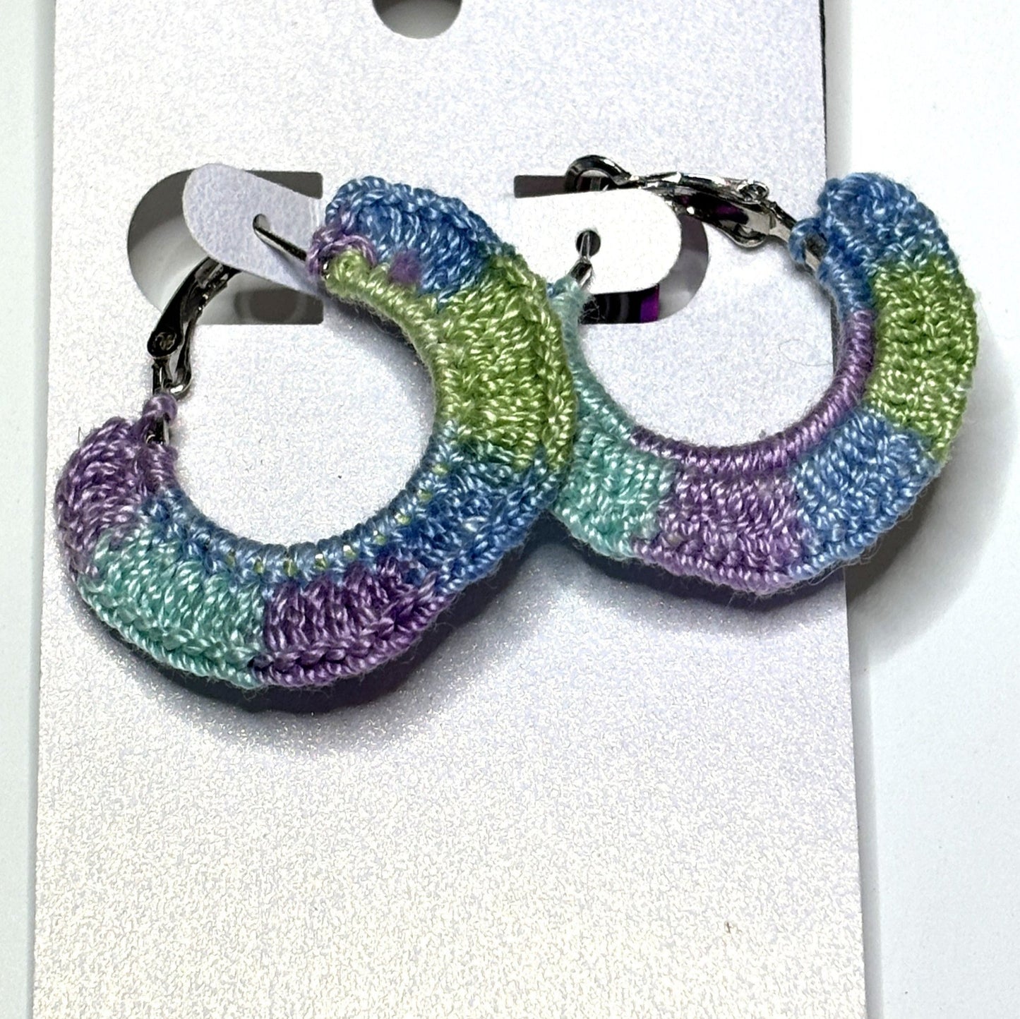 1" Crocheted XL Ruffle Earring