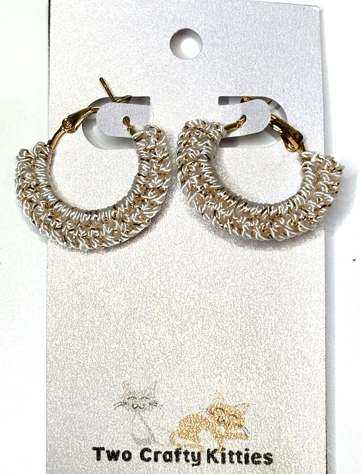 Crochet Hoops - Gold