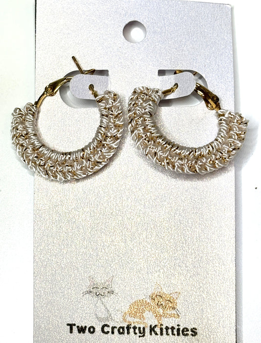 Crochet Hoops - Gold