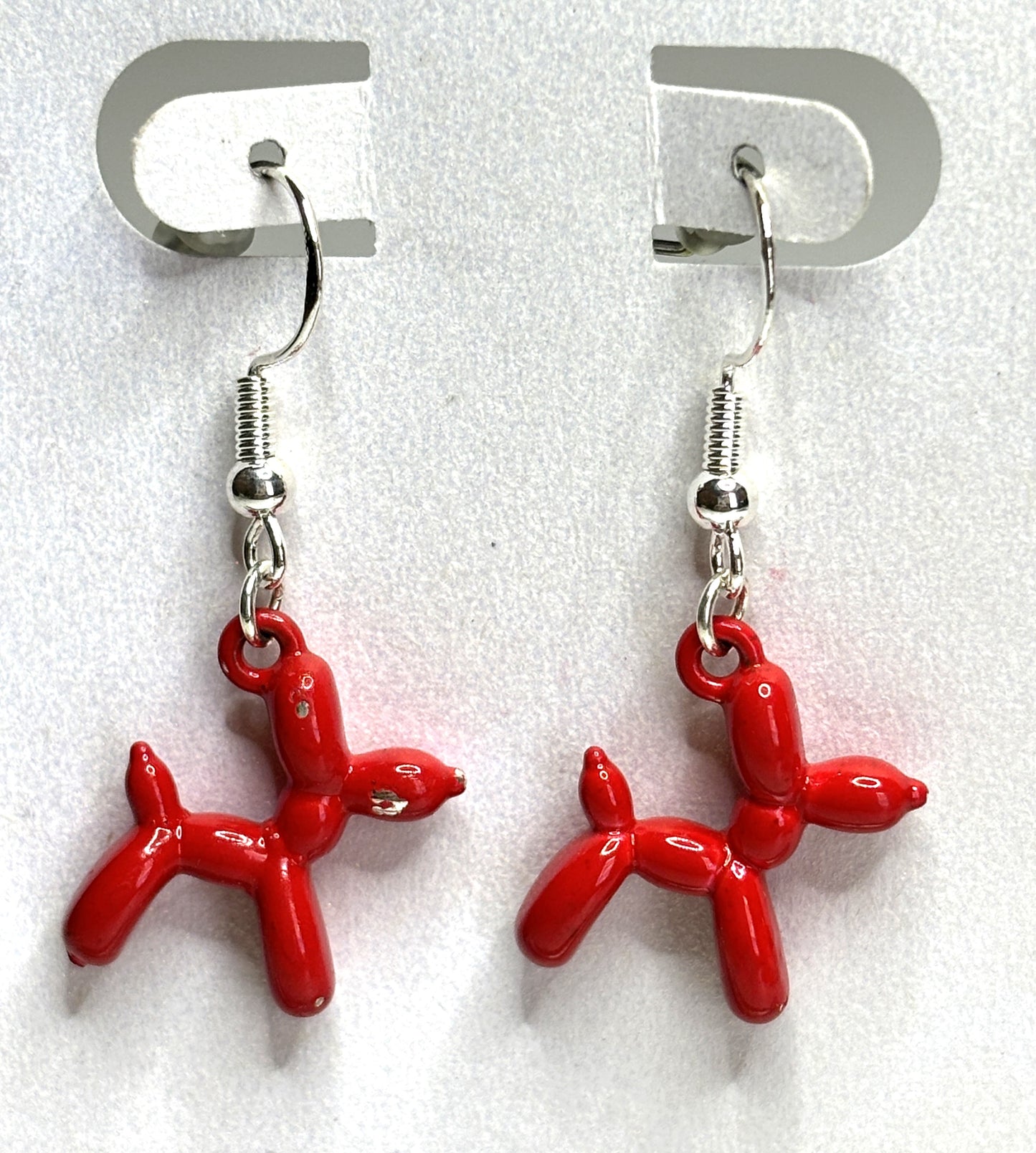 Balloon dog earrings