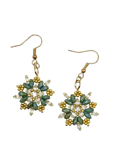 Beaded Circle Green